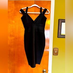 Black cocktail bandage dress